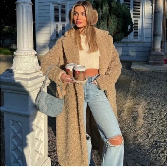 ZARA COATβTEDDY BEAR - Picture 4 of 15